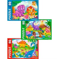 Пазл 80 Мир динозавров №52 Ф80-2006