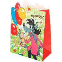 Пакет Чудо праздник креативный l Ну-погоди! с вырубкой PL-130091-NP