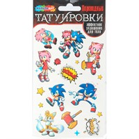 Набор для творчества Тату Эми и Соник 1 лист МУЛЬТИ АРТ TATTOO-123229