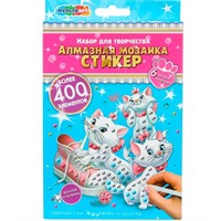 Набор для творчества Алмазная мозаика-стикер Кошечка Мэри МУЛЬТИ АРТ STICK-MAR-129536