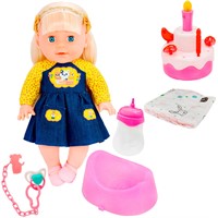 Пупс Miss kapriz 1959O-1MK 35 см с интерактив. тортиком и аксесс. в пак.