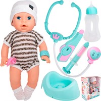 Пупс YL2535C-L 35 см, с аксесс,  в кор.