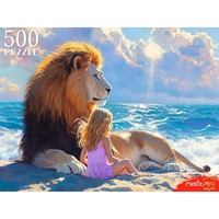 Пазл 500 Девочка и лев П500-8265
