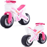 Каталка-мотоцикл "МХ" (бело-розовая) 74908 П-Е /1