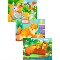 Деревянная Пазл-рамка 14,5x10,8 см 3 шт. ИД-0219