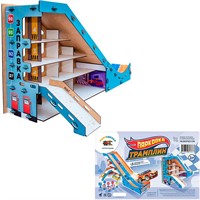 Деревянная Парковка Трамплин, дорожные знаки в комплекте ХД-008