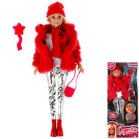 Кукла Карапуз 66001B1-W6-S-BB София 29см беременная, зимняя одежда, руки и ноги сгиб, акс