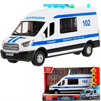 Модель TRANSITVAN-22PLPOL-WH Ford Transit Полиция Технопарк в коробке