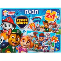 Пазл 2в1 15 и 24 д Суперщенки 4660254410978