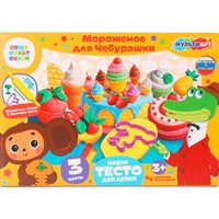 Набор для творчества Тесто для лепки Чебурашка Мороженое для Чебурашки, 24 см MultiArt DSET-CHM-121464D