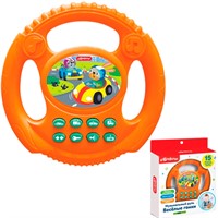 Руль музыкальный Веселые гонки оранжевый 4630027292575