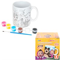 Набор для творчества Кружка для росписи Маша и Медведь МУЛЬТИ АРТ MUG-129503