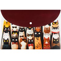 Папка для тетрадей на кнопке 1 отделение Веселые коты 72225