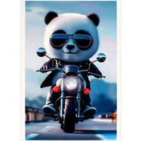 Блокнот 40 л. А6 Мишка на мотоцикле 69590