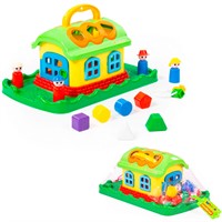 Логическая игрушка Сказочный домик на лужайке в сетке 48752 /П-Е/4/