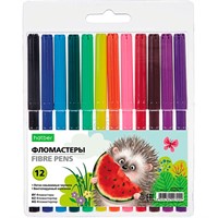 Фломастеры 12 цв.  "ECO" Хорошо быть ёжиком FP_080547  Hatber