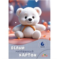 Картон белый 6 л. А4 Белый мишутка С1087-28