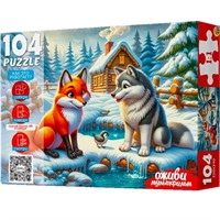 Пазл 104 2 Серия Оживи мультфильм. Лисичка-сестричка П104-3538