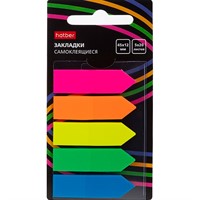Закладки NEON Стрелки Самоклеящ. пластик 45х12мм 5 цв. 20л 090299