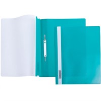 Папка-скоросшиватель А4ф 140/180мкм Зеленая Пластиковая прозрачный верх 039966