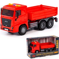 Автомобиль МАЗ-бортовой инерционный со светом и звуком в коробке 94148 П-Е /8/