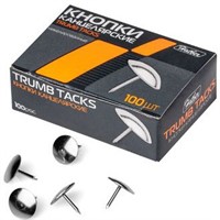 Кнопки канц.-гвоздики никель. 100шт. 11000 Hatber