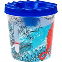 Стакан непроливайка одинарный КРАСНЫЙ ДИНОЗАВР прозрачный С-8160