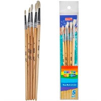 Набор кистей 5 шт коза №2,3,4,5,6 НК-5559