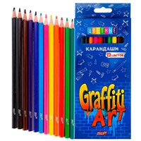 Карандаши цветные 12 цв. Граффтити КЦ-2627