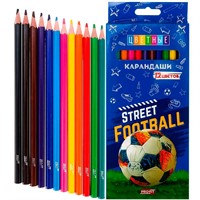Карандаши цветные 12 цв. Уличный футбол КЦ-2622