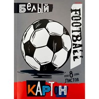 Картон белый 8 л. Мяч на сером 08-7236