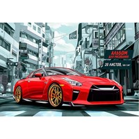Альбом для рисования 8 л. Красное авто в городе А20-8250