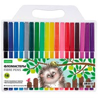 Фломастеры 18 цв.  "ECO" Хорошо быть ёжиком FP_080548  Hatber