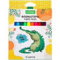 Фломастеры 12 цв.  "ECO" ZOO FP_083820  Hatber