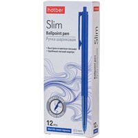 Ручка шариковая автомат Slim Синяя 0,5мм чернила на масл.основе soft ink ВР_079556 HATBER