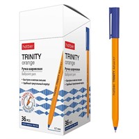 Ручка шариковая синяя TRINITY orange 0,7мм на масляной основе 083437 Hatber