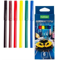 Фломастеры 6 цв. Дрифт FP_089906 Hatber