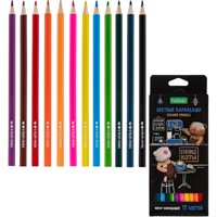 Карандаши цветные 12 цв. ECO Кофейные коты CS_091071 Hatber