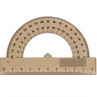 Транспортир 10 см. прозрачный тонированный ТР-6017