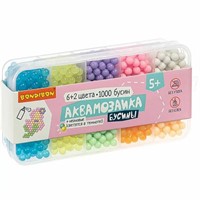 Набор ДТ Аквамозаика бусины 6+2 цветов+ неоновые бусины, 1000 шт ВВ4986.