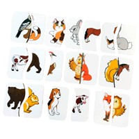 Деревянные Картинки половинки ЛАЙТ Животные 03025