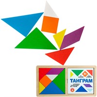 Деревянная Головоломка  Танграм цв, бол 00788