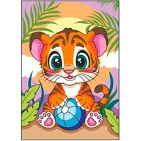 Набор для творчества Картина по номерам для малышей 20х30 Тигрёнок Ркн-132 Lori