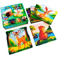 Деревянный Пазл Лесные, озорные 01160