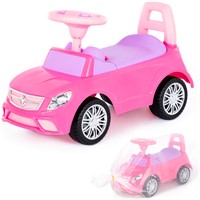 Каталка автомобиль SuperCar №3 со звуковым сигналом розовая 84491 П-Е /1/