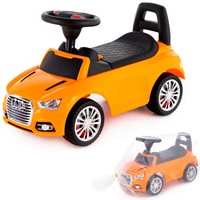 Каталка автомобиль SuperCar №2 со звуковым сигналом оранжевая 84569 П-Е /1/