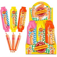 РАСКОЛБАСКА сладкая сосиска желейный мармелад 12г цена за шт (30 шт в упак) КТ95327