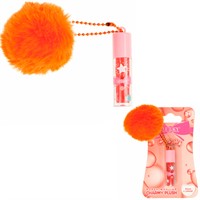 Блеск для губ голографический,Lukky Charmy Plush,кр-роз.,1 мл с аром. ягодного десерта,брелок Т27245