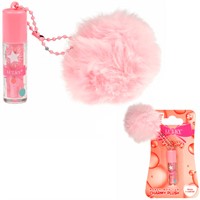 Блеск для губ голографический,Lukky Charmy Plush,розовый.,1 мл с ароматом ягодного десерта,брелок Т27244