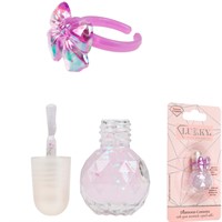 Лак для ногтей Confetti peel-off с колечком,4,5 мл,с ароматом клубники,цв.сирен Т26466 Lukky